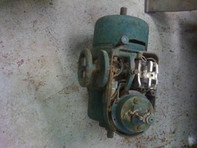 top view Oliver lathe motor