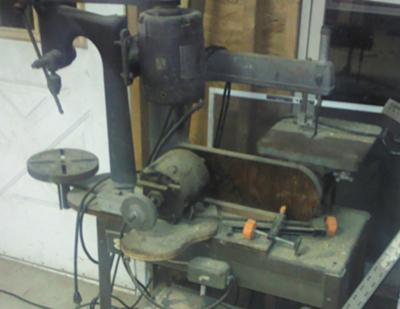 Vintage Delta Scroll Saw/grinder with a Delta Drill Press